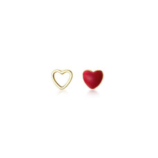 Ականջօղեր "Երկու սրտեր" ոսկեջուր